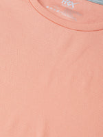 Women Peach-Coloured Printed Back Running Tshirt