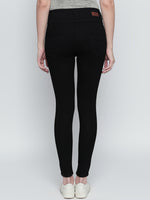 Women Black Slim Fit High-Rise Clean Look Stretchable Jeans